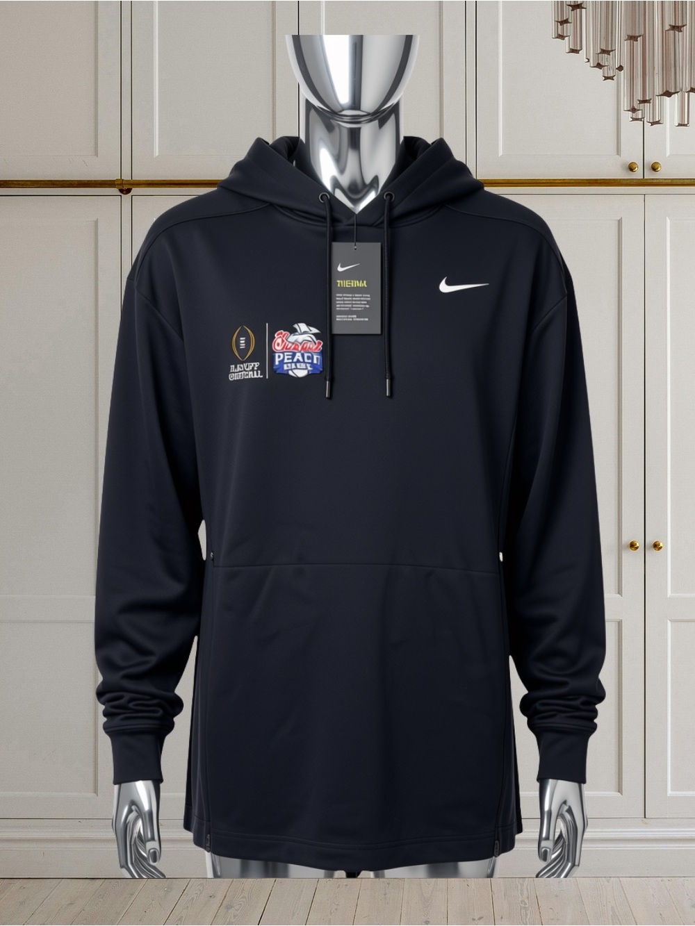 NWT Nike Therma Chick-fil-A Peach Bowl CFP Semifinal Hoodie Black XXL